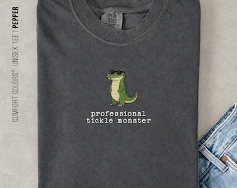 Professional Tickle Monster Comfort Colors® Shirt, Funny Uncle Graphic T-Shirt, Funny Uncle Birthday Gift, Tickle Monster Tee