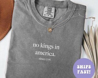 Comfort Colors® No Kings In America Shirt, Social Democrat Shirt, Patriotic Shirt, Liberal Shirt, Anti Fascism Shirt, Democracy Shirt