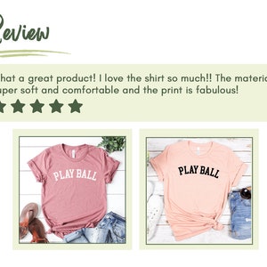 Play Ball Shirt Game Day Shirt Baseball Game Fan Shirt for Her Cute Baseball Shirt for Women Baseball Shirt for Women Sporty Mom Gift image 10