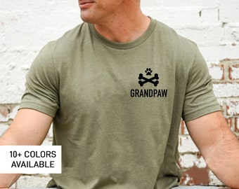 Chemise grand-père pour le cadeau de la fête des pères grand-père, T-shirt pour chien pour grand-père, tee-shirt drôle pour chien pour la chemise grand-père, cadeau de la fête des pères des petits-enfants