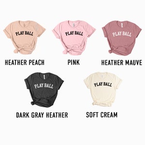Play Ball Shirt Game Day Shirt Baseball Game Fan Shirt for Her Cute Baseball Shirt for Women Baseball Shirt for Women Sporty Mom Gift image 6