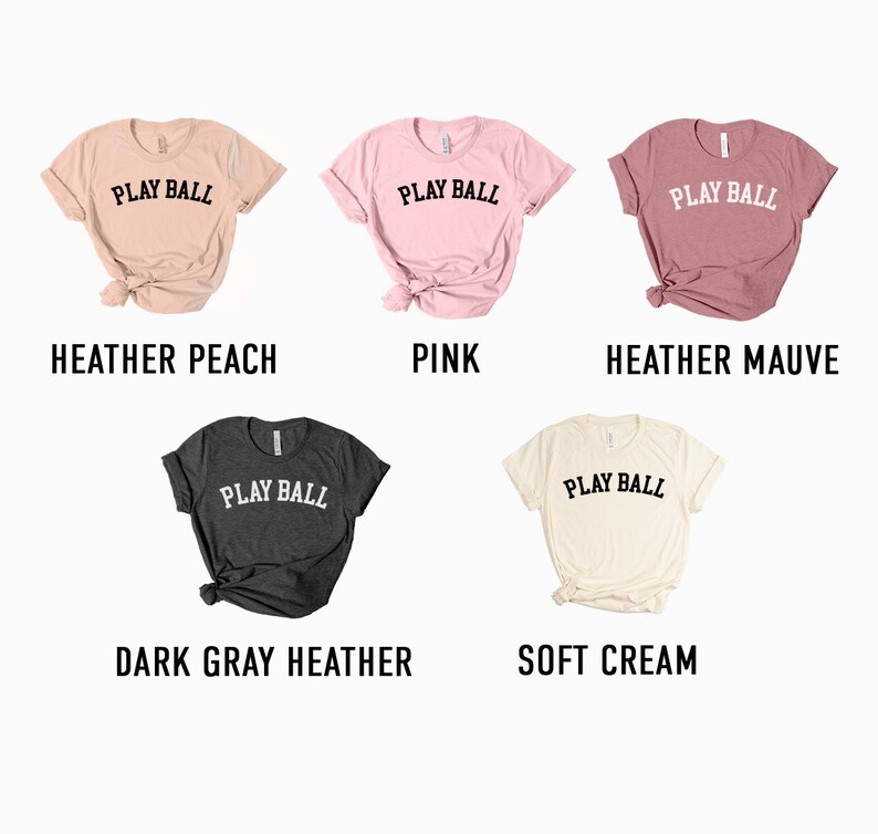 Play Ball Shirt Game Day Shirt Baseball Game Fan Shirt for Her Cute Baseball Shirt for Women Baseball Shirt for Women Sporty Mom Gift image 6