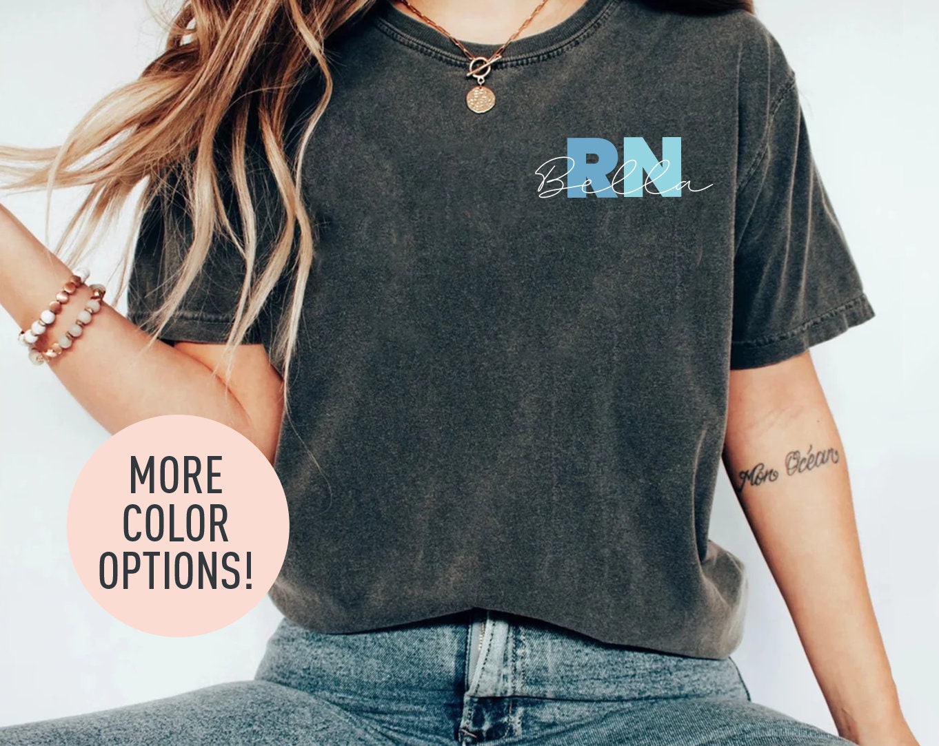 Personalized RN Shirt, Custom Registered Nurse Name Shirt