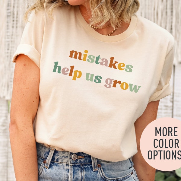 Fehler helfen uns zu wachsen Shirt, Lehrer Shirt, Lehrer Wertschätzung Shirt, Motivation Shirt, zurück in die Schule Shirt, Shirt für Frauen