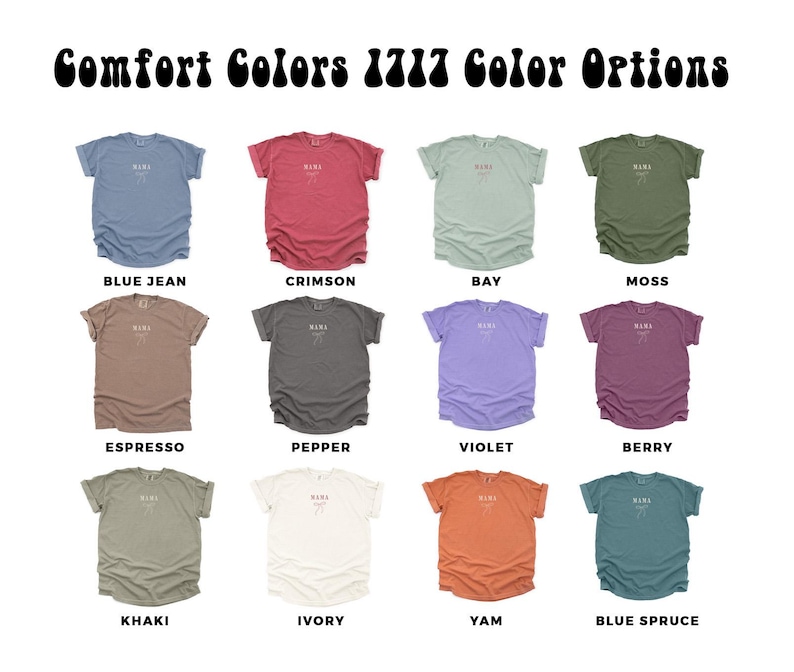 Comfort Colors® Coquette Mama Shirt Mom Appreciation Shirt Best Mom Shirt Mama TShirt Gift for Mother’s Day From Daughter, Mom Gift image 6