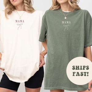 Comfort Colors® Coquette Mama Shirt Mom Appreciation Shirt Best Mom Shirt Mama TShirt Gift for Mother’s Day From Daughter, Mom Gift image 4