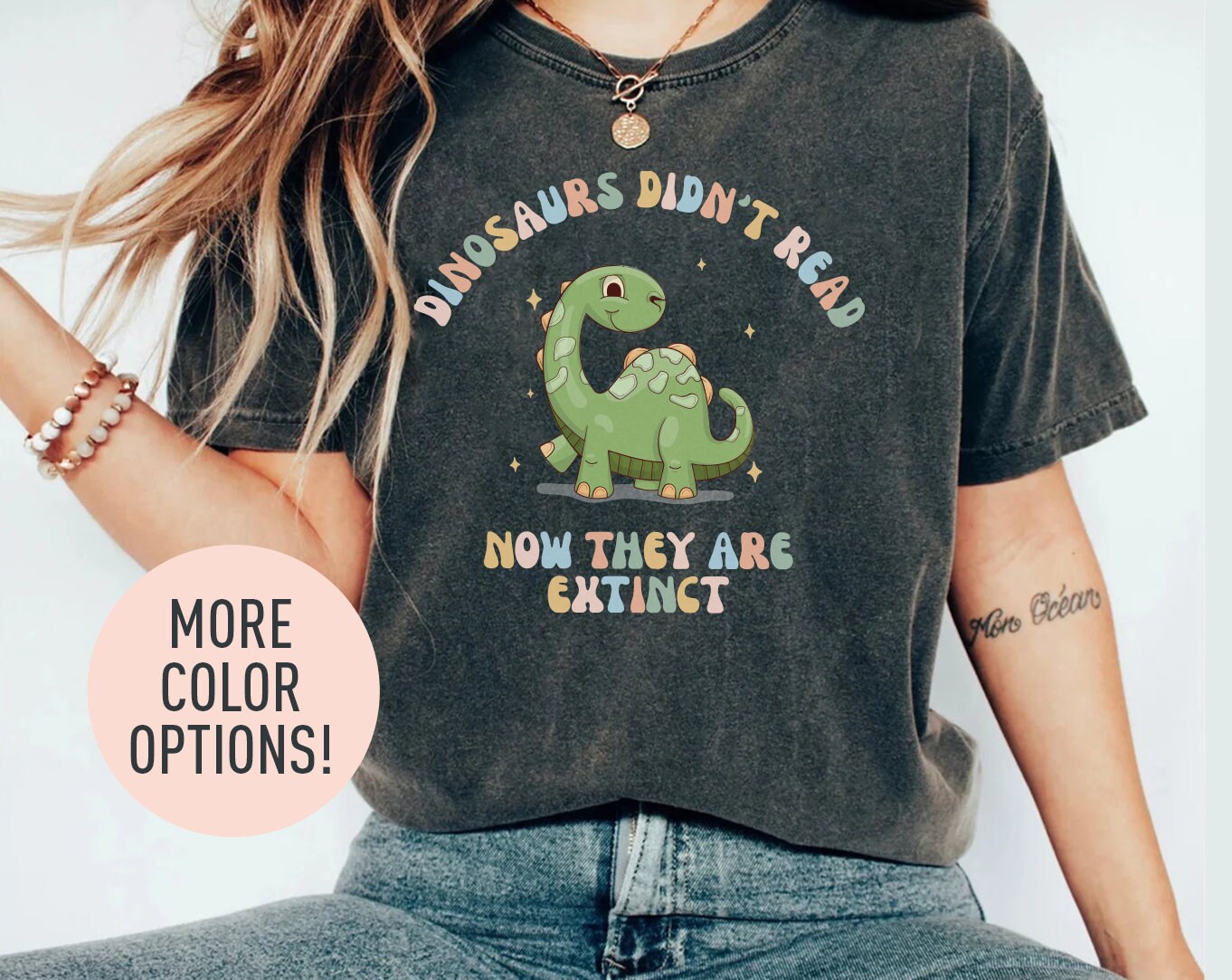 Dinosaurs Didn't Read Now They Are Extinct T-Shirts Dinosaurs Didn't Read Now They Are Extinct T-Shirts