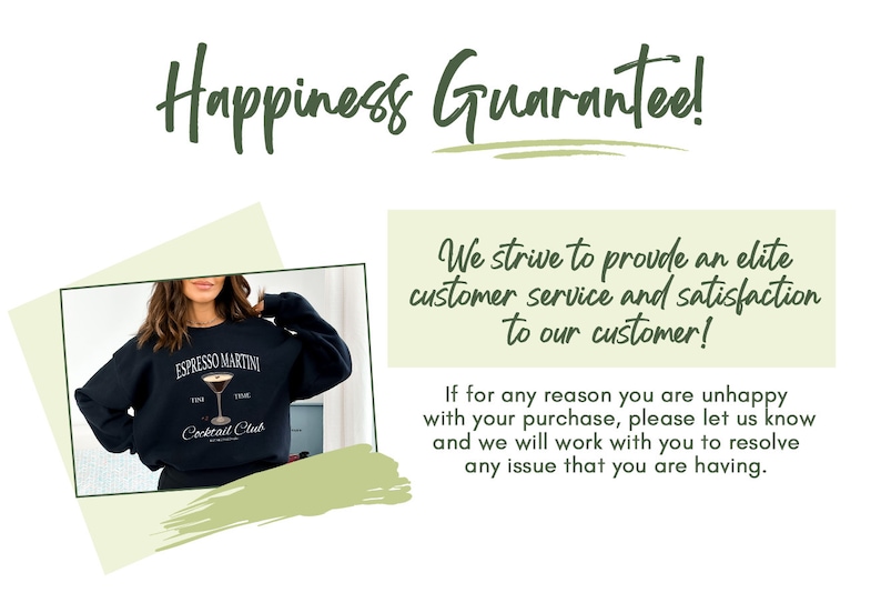 a woman wearing a sweatshirt with the words happiness grounded on it