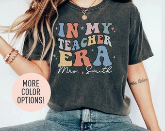 Personalisiertes In meiner Lehrer-Ära Shirt, bestes Lehrer Shirt, Lieblingslehrer Geschenk, Lehrertagsgeschenk, benutzerdefinierter Schullehrer Shirt