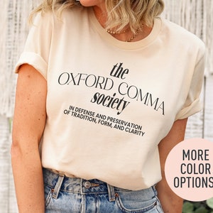 Oxford Comma T-Shirt - Funny English Teacher Shirt Oxford Comma T-Shirt - Funny English Teacher Shirt