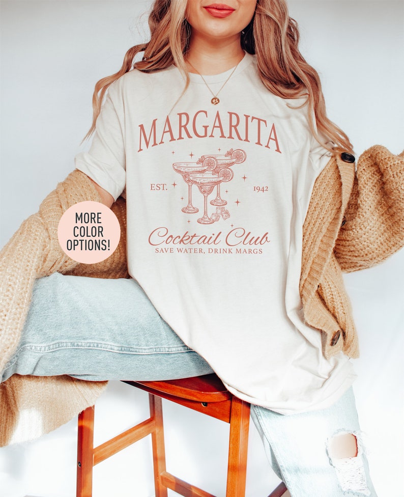 Margarita Cocktail Club Shirt Margarita Cocktail Lover Shirt Cocktail Lover Shirt Margarita Shirt Drinking Night Oversized Shirt image 1