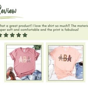 ABA Therapeut Shirt Angewandte Verhaltensanalytik Shirt Verhaltensspezialist Shirt Behavior Techniker SPED Lehrer Shirt ABA Grad Shirt Bild 10