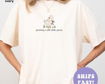 Comfort Colors® Growing a Silly Little Goose Shirt Pregnancy Announcement Shirt Expecting Mom Gift Maternity Shirt Cute Baby Shower Gift