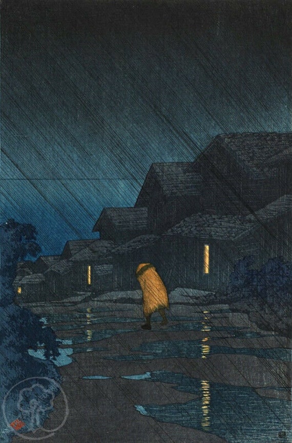 Japanese Art Print Hasui Vintage Print Ukiyoe Art Print Etsy