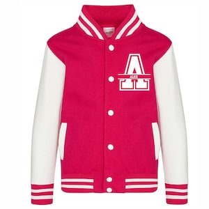 Kids Personalised Name American Football Varsity Letterman Jacket Kids American Style College Baseball Style Personalized Football Team