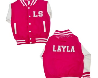 Kinder Unisex Personalisierte Varsity Jacke, Kinder Name, Nummer Varsity, Benutzerdefinierte Varsity Jacke, Nummer Varsity Jacke, Kinder Baseballjacke