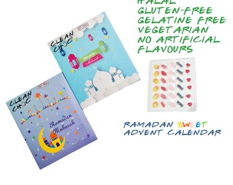 Ramadan Sweet Advent Calendar Gluten Free-Gelatine Free-Vegetarian-Halal-No Artificial Colour or Flavour