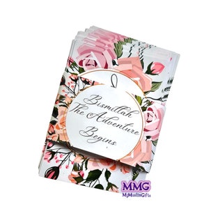 Rosa blumige Islamische Baby-Meilensteinkarten, Baby-Baby-Andenken-Meilensteinkarten, Arabische Meilensteinkarten, Muslimische Meilensteinkarten
