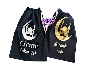 EID Gift Sacks - Personalised, Eid Present- Eid -Muslim Islamic gifts Hajj Ramadhan Umrah-Ramadan