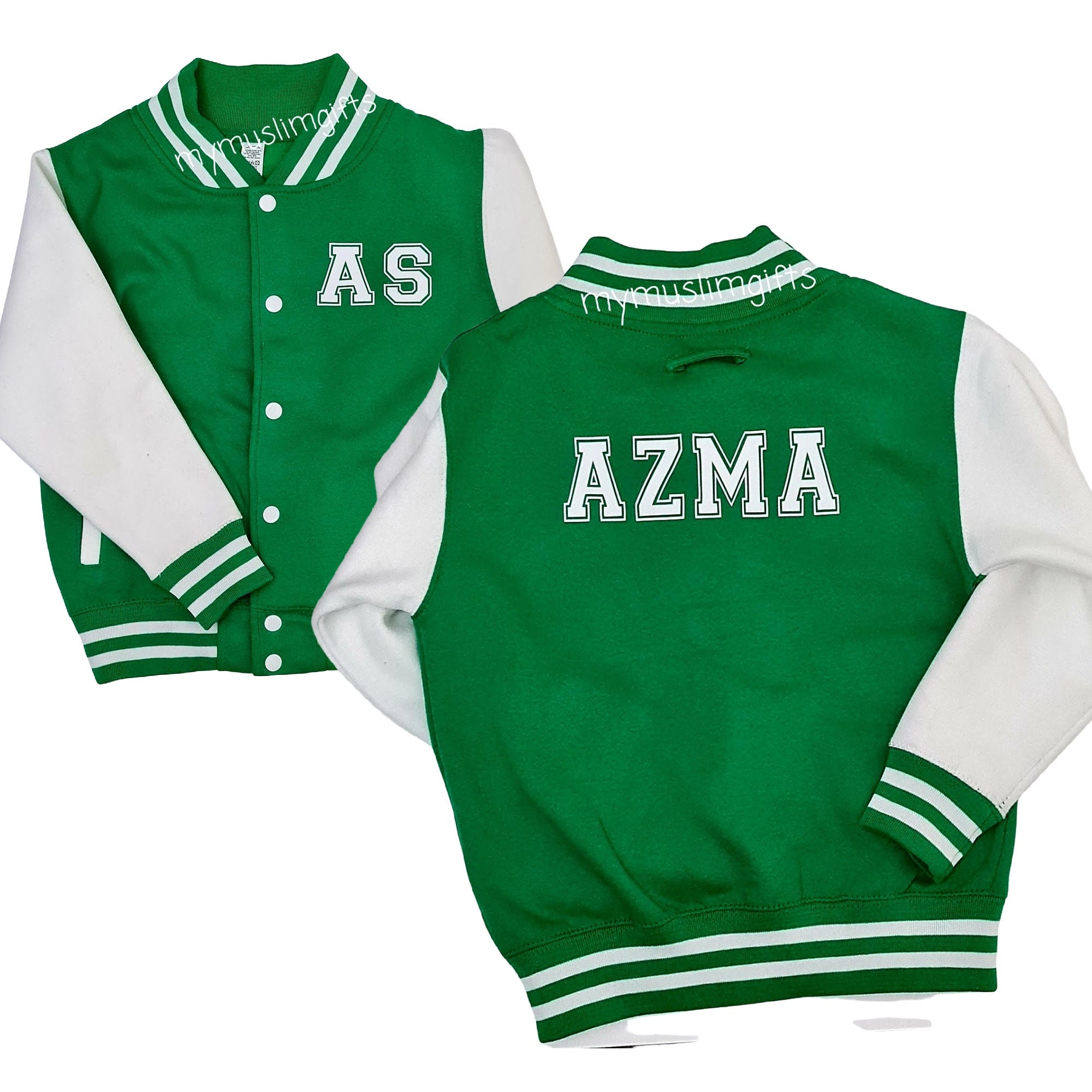 Kids Unisex Personalised Varsity Jacket Kids Name Number Etsy UK