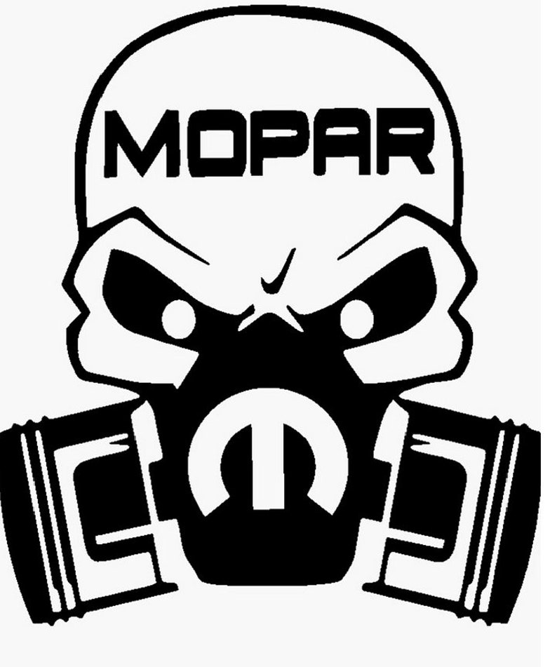 Mopar Skull decal 8x10 stick car truck suv Etsy