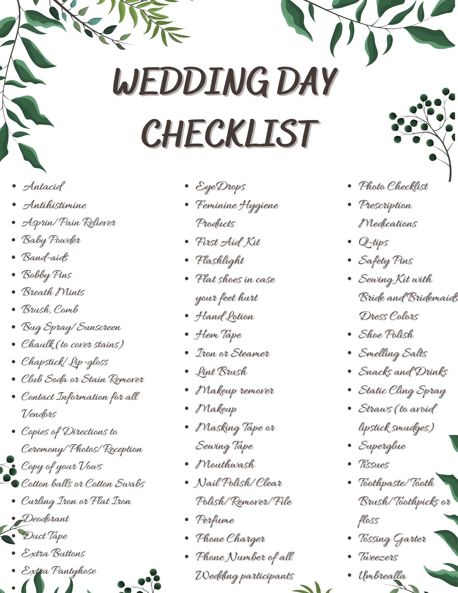 Wedding Checklist Image