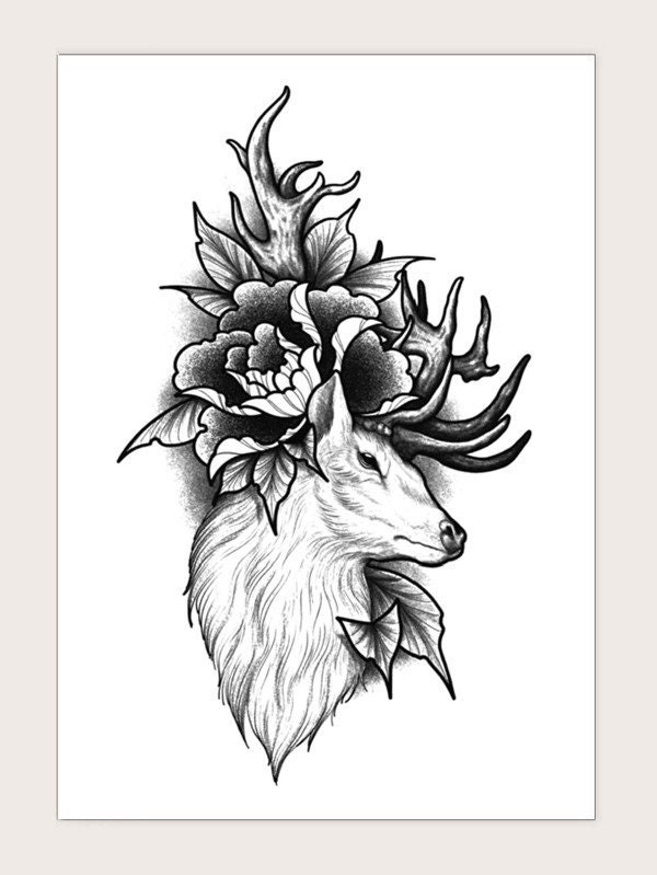 50 Inspiring Deer Skull Tattoo Designs with Meaning | Art and Design