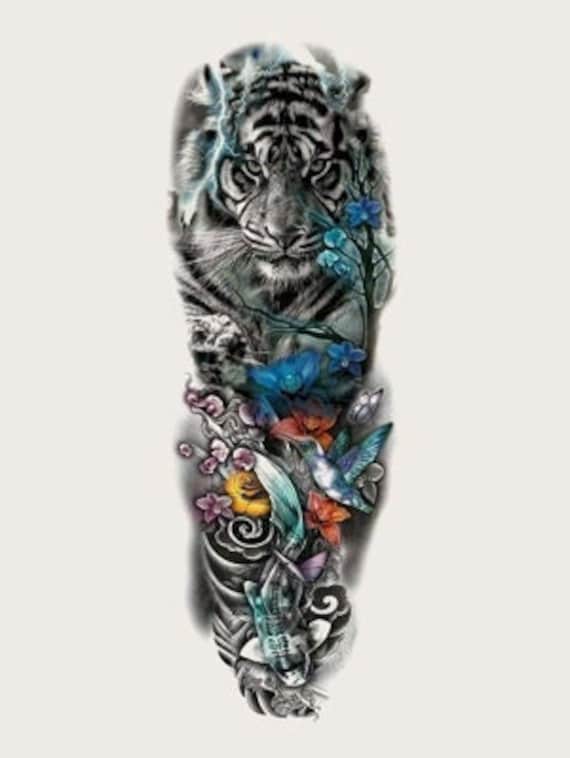 Large Tiger Tattoo On Back
