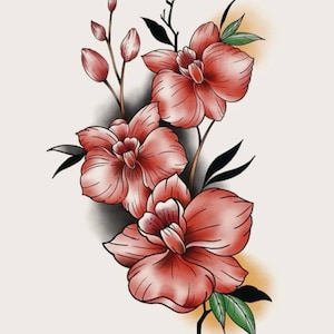 Vintage Boho Floral Tattoo - Nature Tattoos - Tattoo Sleeves - Flower Tattoos - Tattoos for Women Men Unisex