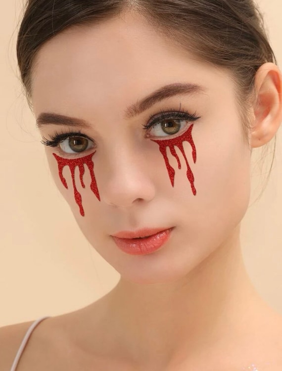 Fake Bloody Eyes Makeup for Face Halloween Costume Makeup Temporary Tattoos  Costume Tattoos Fake Blood Tattoo 