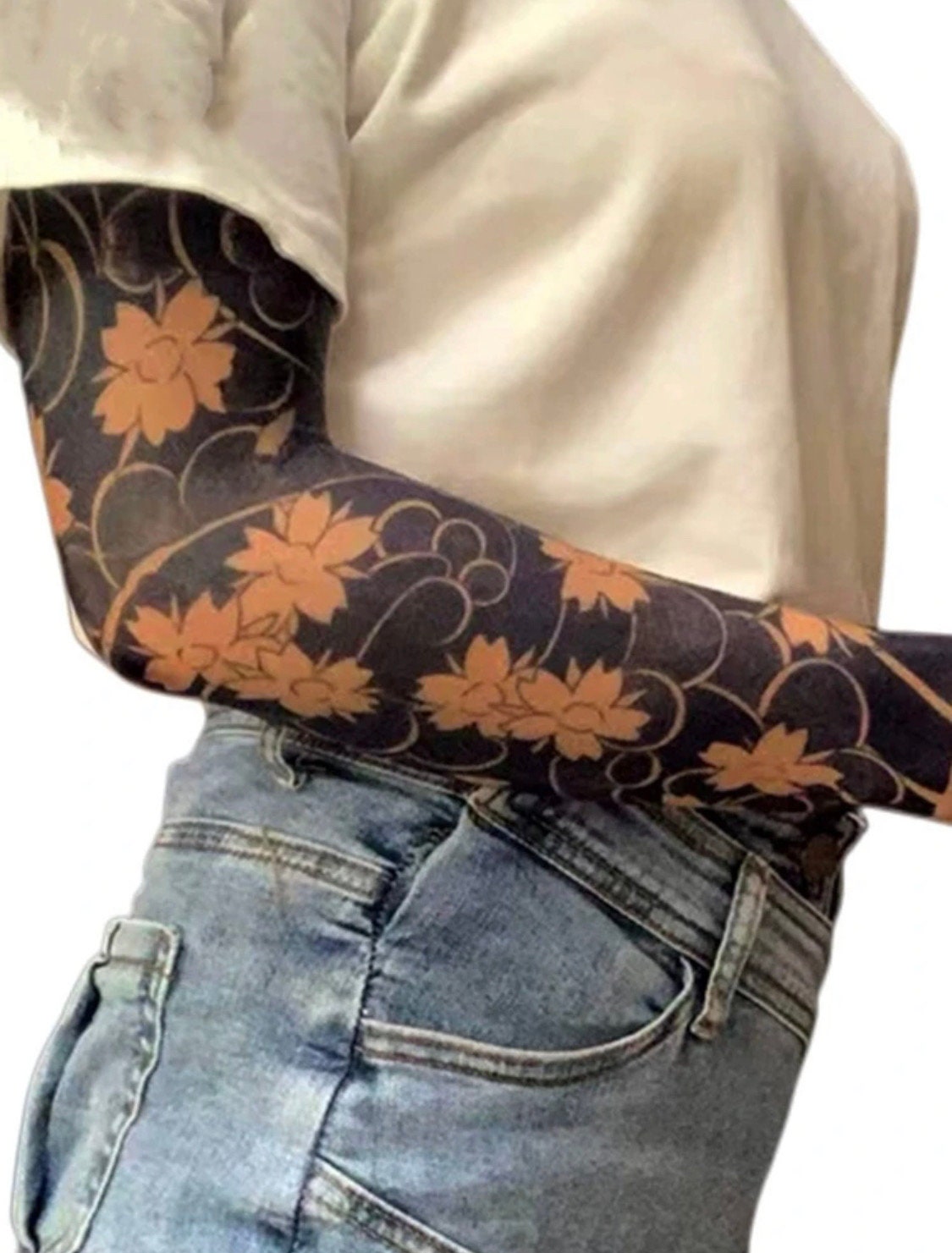 Manga de tatuaje de flor temporal Manga de tatuaje de apagón - Etsy España