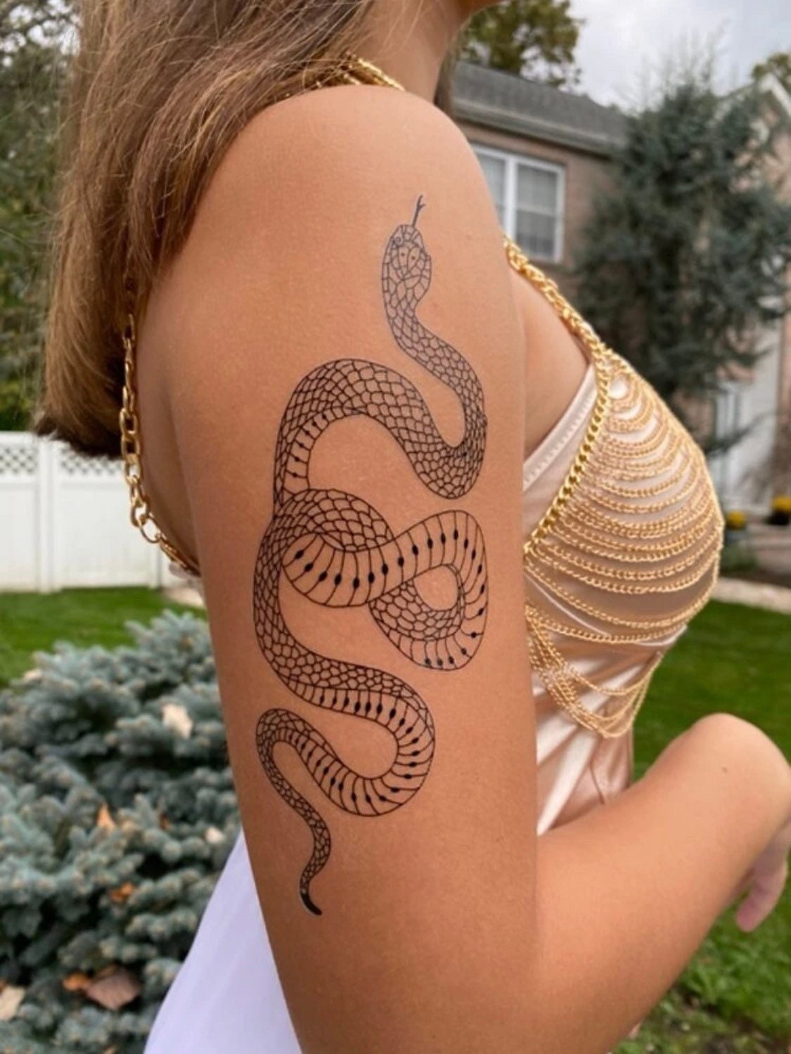 Amazoncom Tazimi Snake Temporary Tattoos 6 Sheets Black Snake Tattoos For Women Men Body Art Decorations Black Fake Tattoos Stickers Beauty Personal Care