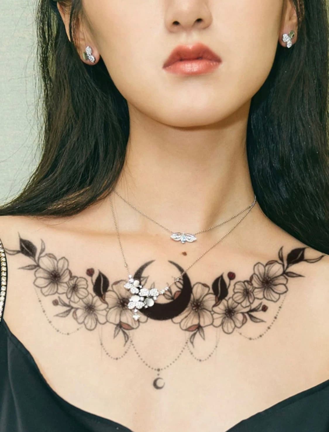 50 Cute Collar Bone Tattoos For Women 2023