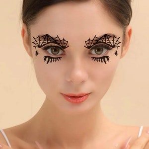 Witchy Woman Costume Makeup - Halloween Temporary Tattoos - Face Tattoos - Witchy Tattoos - Spooky Eyeliner Stickers - Halloween Eye Makeup