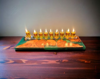 Hanukkah menorah handmade unique piece