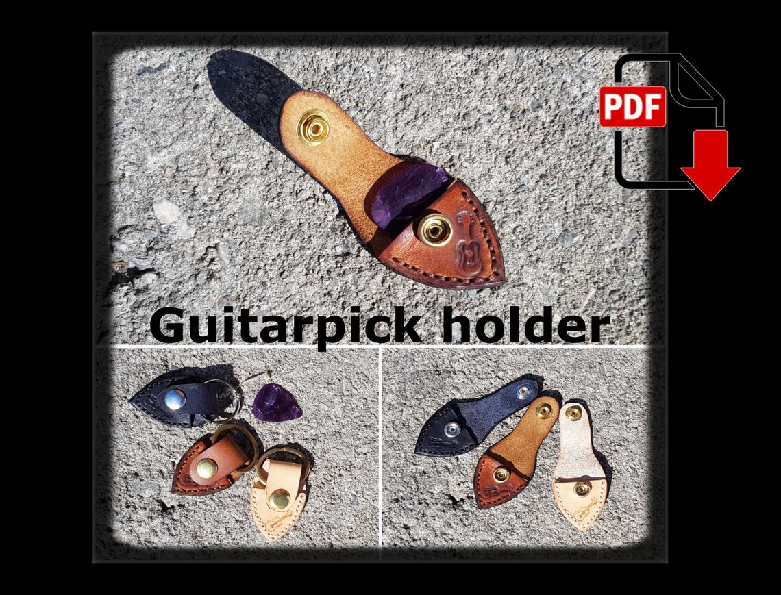 Pdf Pattern for Guitar Pick Holder (Instant Download) Etsy