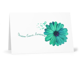 Ovarial Cancer Gift, Ovarian Cancer Awareness Month, Mother Gift, Support Gift, Ovarian Cancer WarriorGreeting Cards (7 pcs)