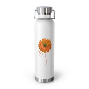 Leukemia Awareness Gift, Leukemia Ribbon, Orange Awareness gift, Friend Support, Family Gift, 22oz Vacuum Insulated Bottle