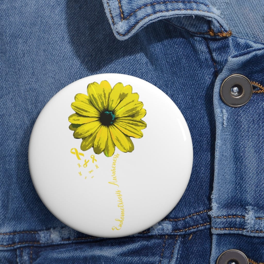 Endometriosis Awareness Ribbon, Endometriosis Support Gift Idea, Family Support, Endometriosis Ribbon Pin, Custom Pin Buttons