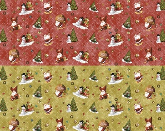 Nappe de Noël en toile cirée - BONHOMME (ronde/ovale/rectangulaire)