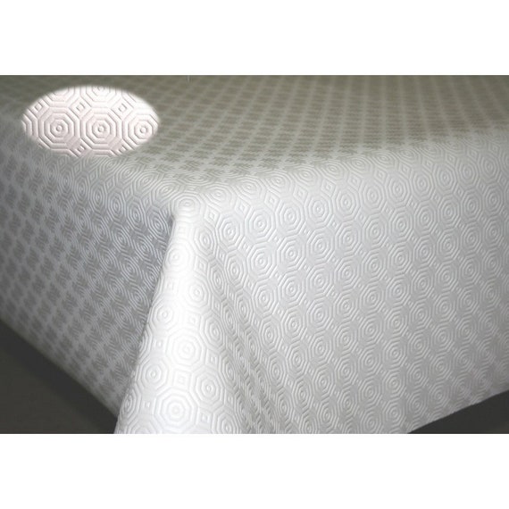 Sous nappe PVC effet bulgomme Blanc ronde/ovale/rectangulaire