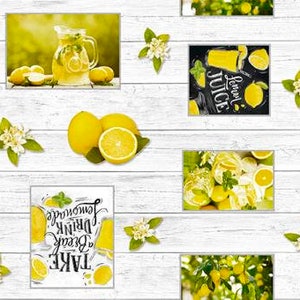 Oilcloth tablecloth 140cm - SISILE Lemon (round/oval/rectangular)