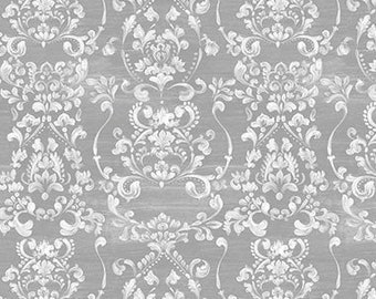 Toile cirée épaisse largeur 140cm - VERSAILLES Gris (ronde/ovale/rectangulaire)