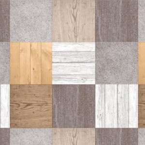 Puede incluir: Un collage de nueve patrones de veta de madera diferentes. Los patrones incluyen madera marrón claro, marrón oscuro, gris y blanco.