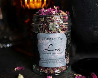 Love Spellwork Herb Blend | Ritual Herbs | Witchcraft Tools | Witch Apothecary Herbs | Witch Altar | Divination | Love Spell Herbs | Witchy