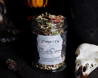 Road Opener Spellwork Herb Blend, Opportunity, Abundance, Luck, Fortune, Ritual Herbs, Witchcraft Tools, Witch Apothecary Herbs, Witch Altar