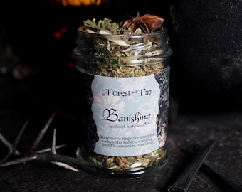 Banishing Spellwork Herb Blend, Shielding, Warding, Ritual Herbs, Witchcraft Tools, Witch Apothecary Herbs, Witch Altar, Low John Herb