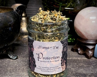 Protection Spellwork Herb Blend | Warding Herbs | Banishing Herbs | Smoke Cleansing | Ritual Herb | Witch Apothecary Herb | Witch Altar Herb
