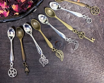 Little Witchy Charm Spoon | Tiny Apothecary Spoon | Witchcraft Altar Tools | Herb Spoon | Spell Work | Witch Gift