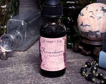 Remembrance Elixir - Herbal Tincture | Energy Work | Earth Magick | Herbal Infusion | Tincture | Herb Magick | Green Witch | Journey Work